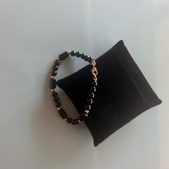 SALE Very Rare Vintage Monet Black n Gold Vermeil Bracelet - Picture 3 of 4